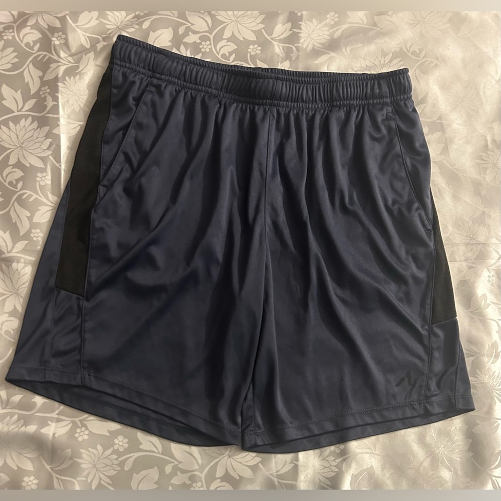 Men's All in Motion Qwick-dry Athletic Shorts Navy Blue,Size Large (36-38)